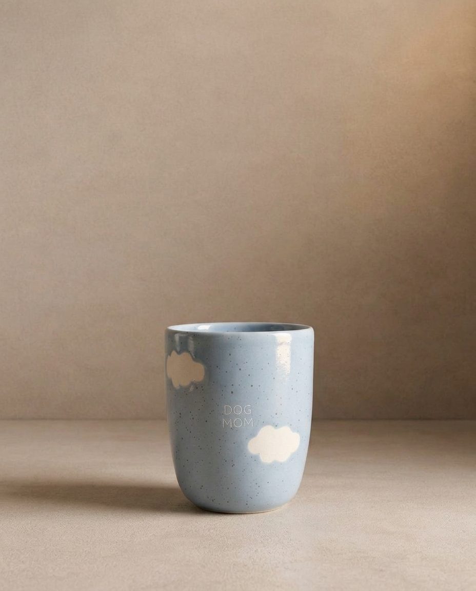 Cloud Tasse Moyenne 220ml Chien Maman Blanc