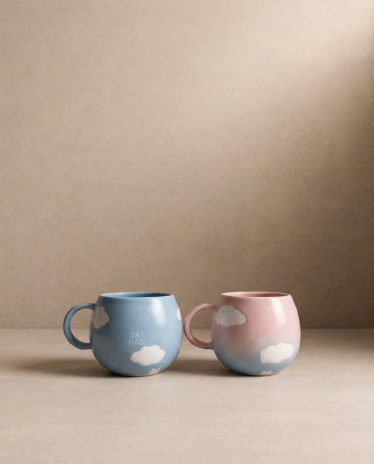 Cloud Mix Sunset Collection Mug 250ml Cat Mom & Dad 2-Piece Set