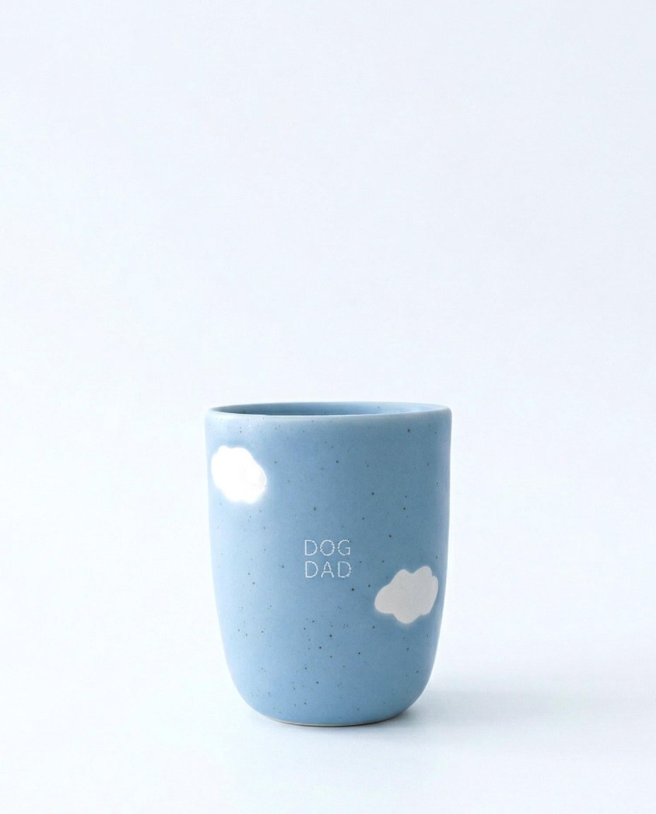 Cloud Mix Sunset Tasse moyenne 220 ml Chien Maman & Papa Blanc Ensemble 2 Pièces