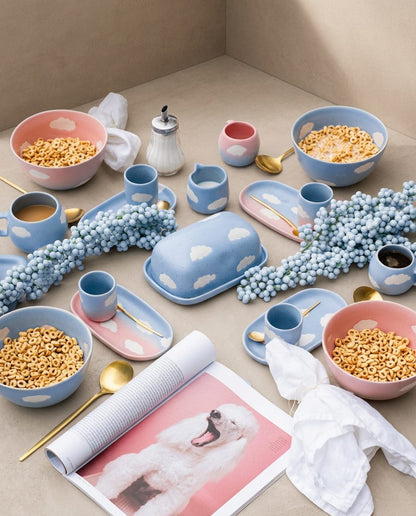 Ensemble Cloud 2 mugs espresso + 2 mini plateaux