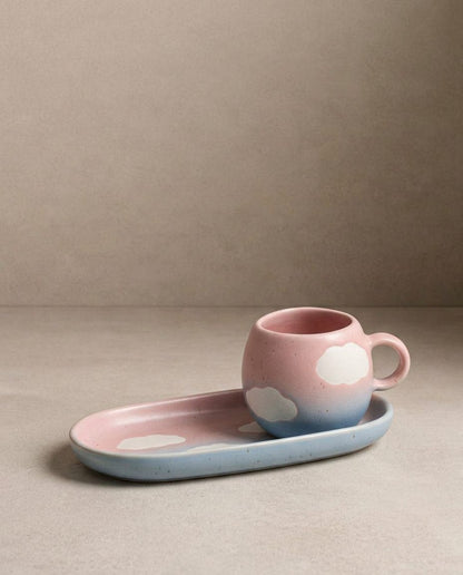 Cloud Sunset Set 2 Espresso Mug + 2 Mini Tray