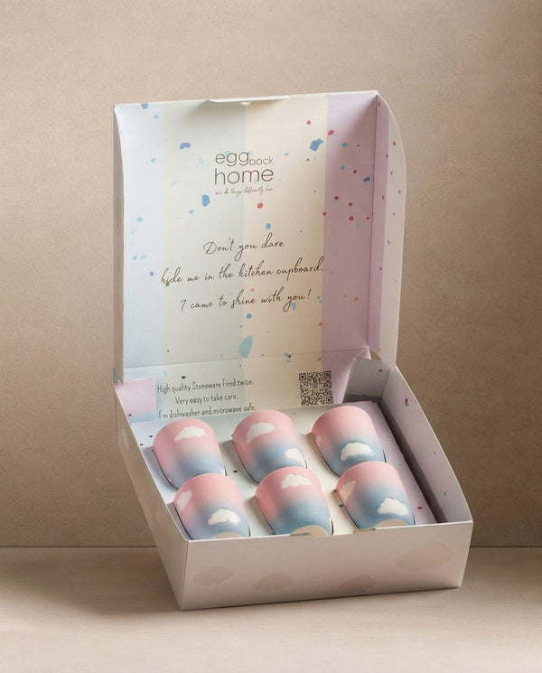 Cloud Sunset Medium Cup 220ml Set of 6 Gift Collection
