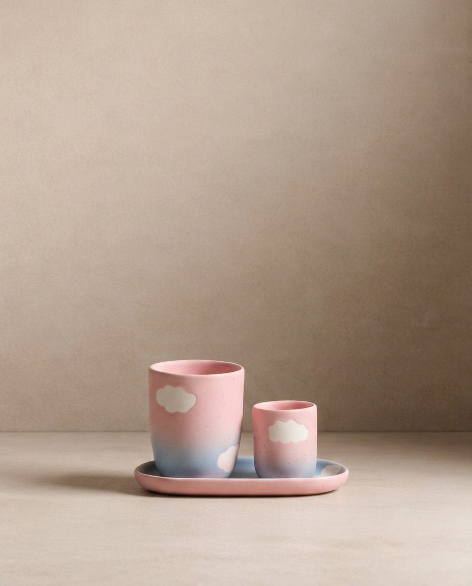 Cloud Sunset Medium Cup 220ml 6 Pieces Set Gift Collection