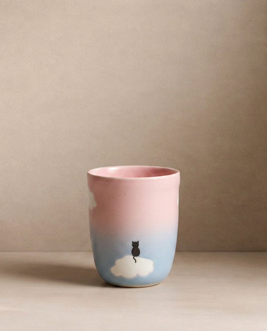 Cloud Sunset Tasse moyenne 220 ml Chat Maman