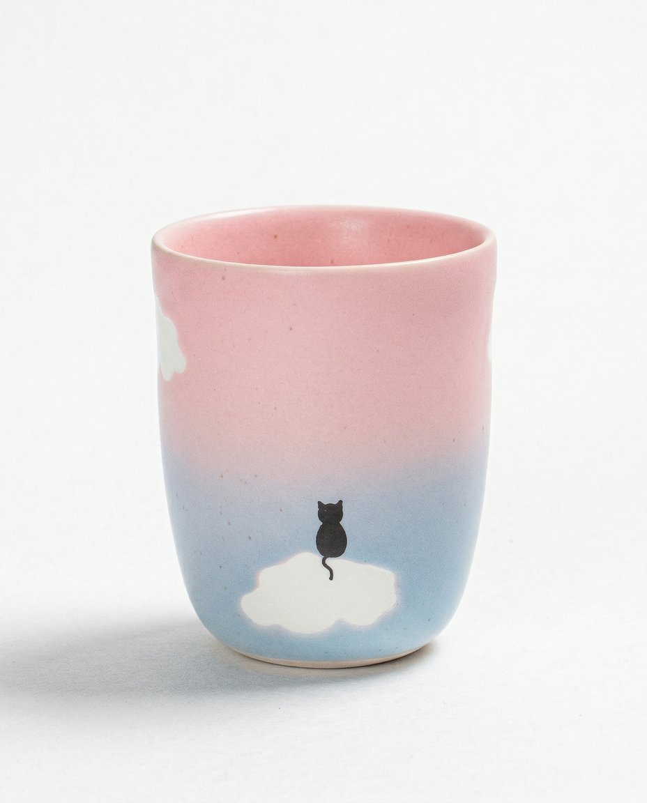 Cloud Sunset Tasse moyenne 220 ml Chat Maman