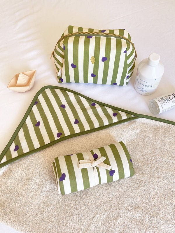 Stripe & Love Bath Set