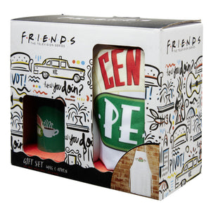 Freunde-Tassen- und Schürzen-Geschenkset