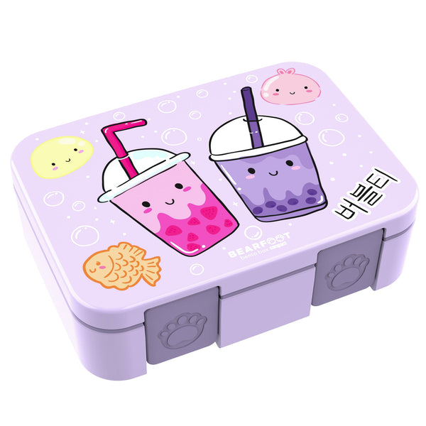 Lunch Box with Compartments, Lightweight & Leak-Proof - Bubble Tea Purple