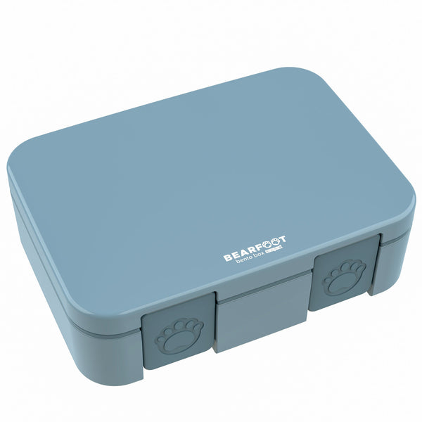 Lunch box with compartments, lightweight & leak-proof - blue