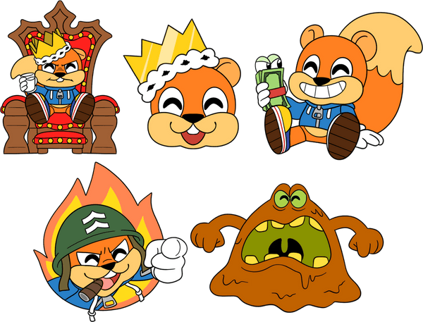 Conker’s Bad Fur Day Pin Set