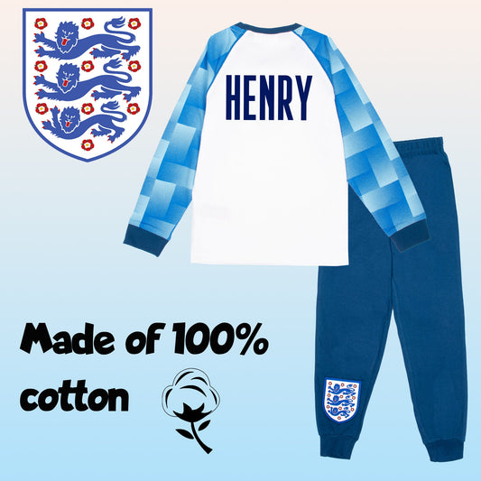 England Personalized Pajama for Kids Long Sleeve