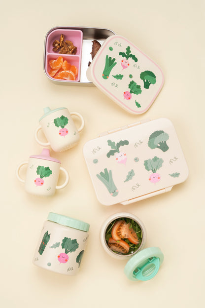 Veggie Pals Stainless Steel Lunch Box with Removable Compartments