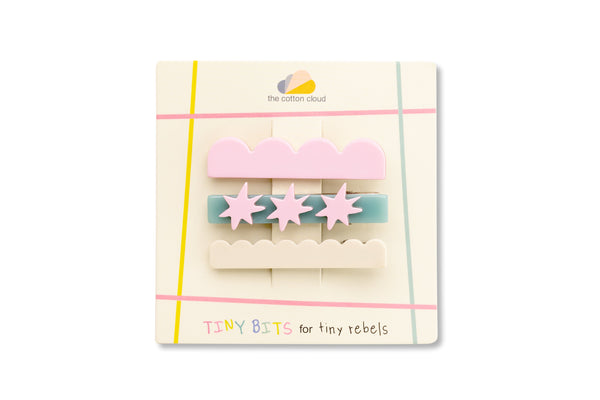 Hair Clips 3-Set Stars
