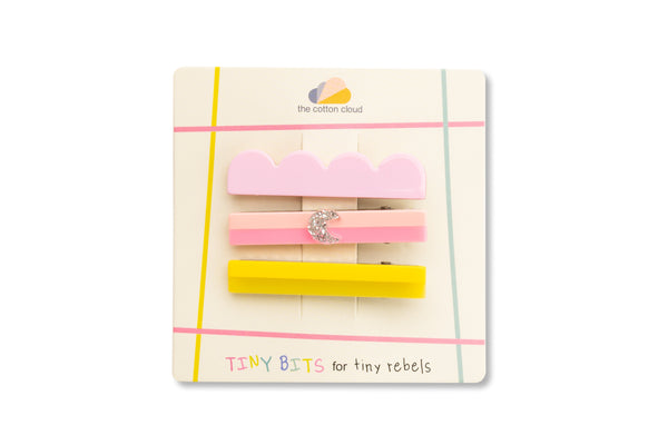 Hair clips 3-set Moon