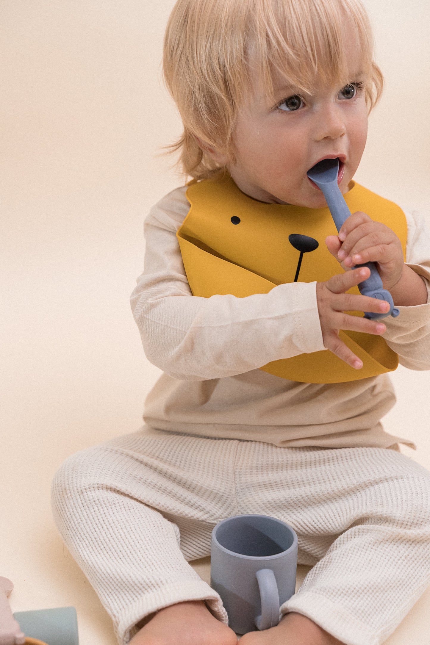 Lili the Bear Silicone Spoon Set Blush/Plum