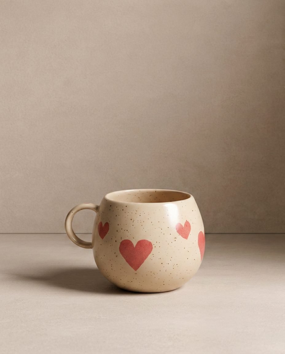 Tasse boule en grès Cozy Hearts 500ml Édition limitée