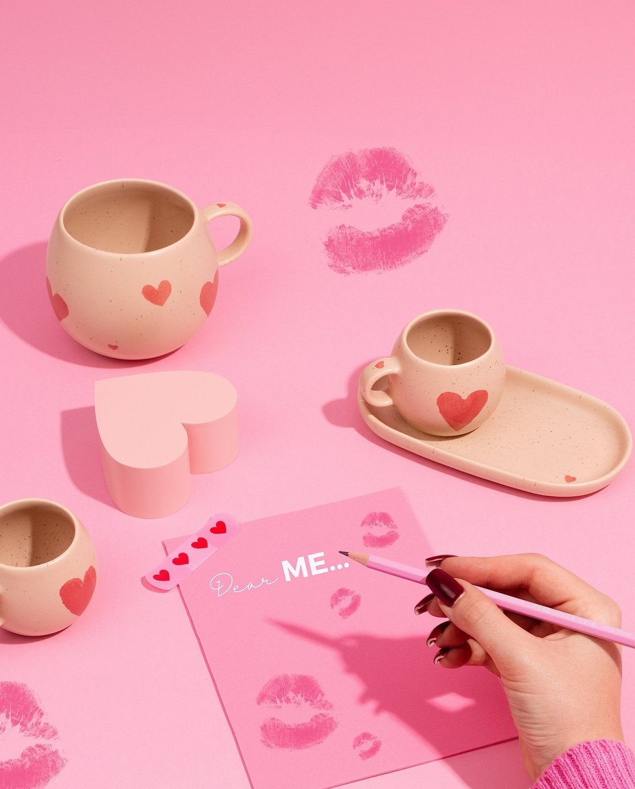 Café Cozy Hearts pour Deux en Grès Édition Limitée