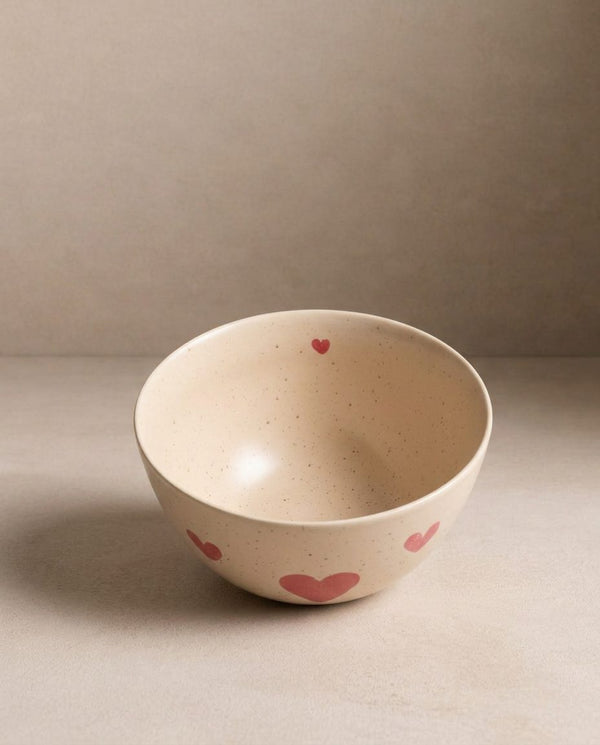 Cozy Hearts Stoneware Bowl 16