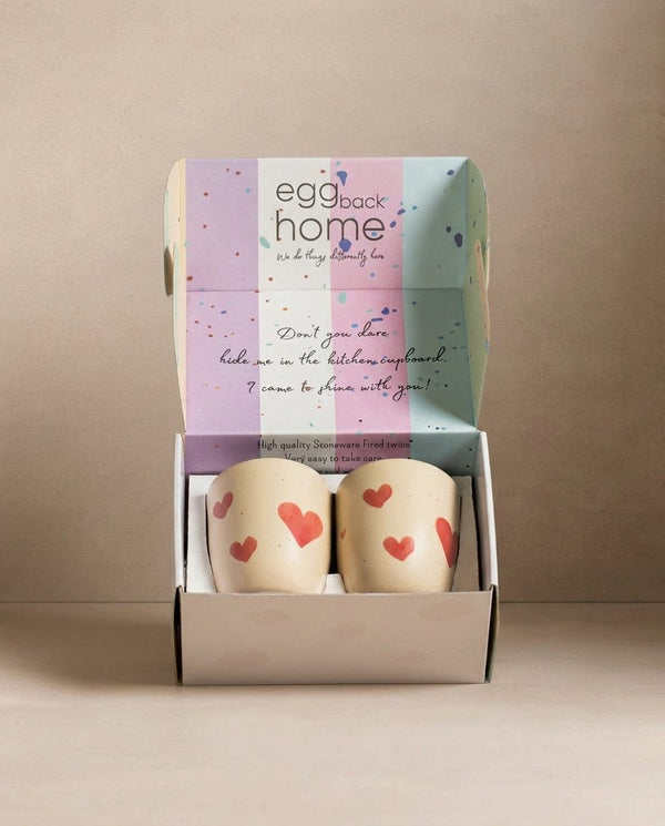 Ensemble Cozy Hearts – 2 tasses en grès 220 ml