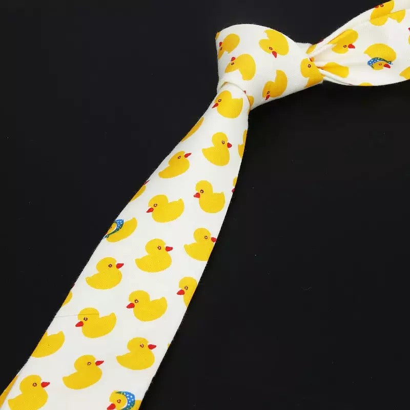 Schmale Enten-Krawatte Gelbs