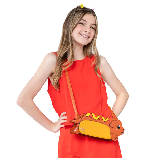 Porte-Monnaie à Bandoulière Squishable – Teckel Hot-Dog