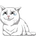 Figurine Crying Cat