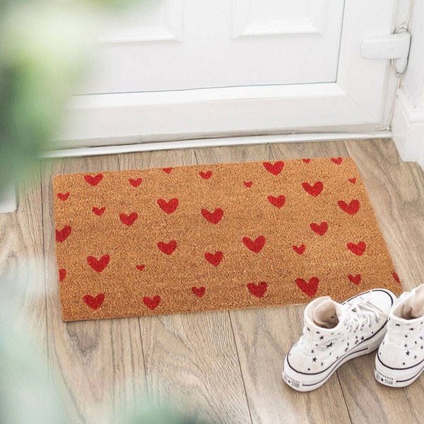 Red Hearts Doormat