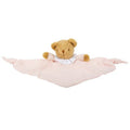 Ours Triangle Doudou Avec Hochet  - Coton Bio Rose poudré