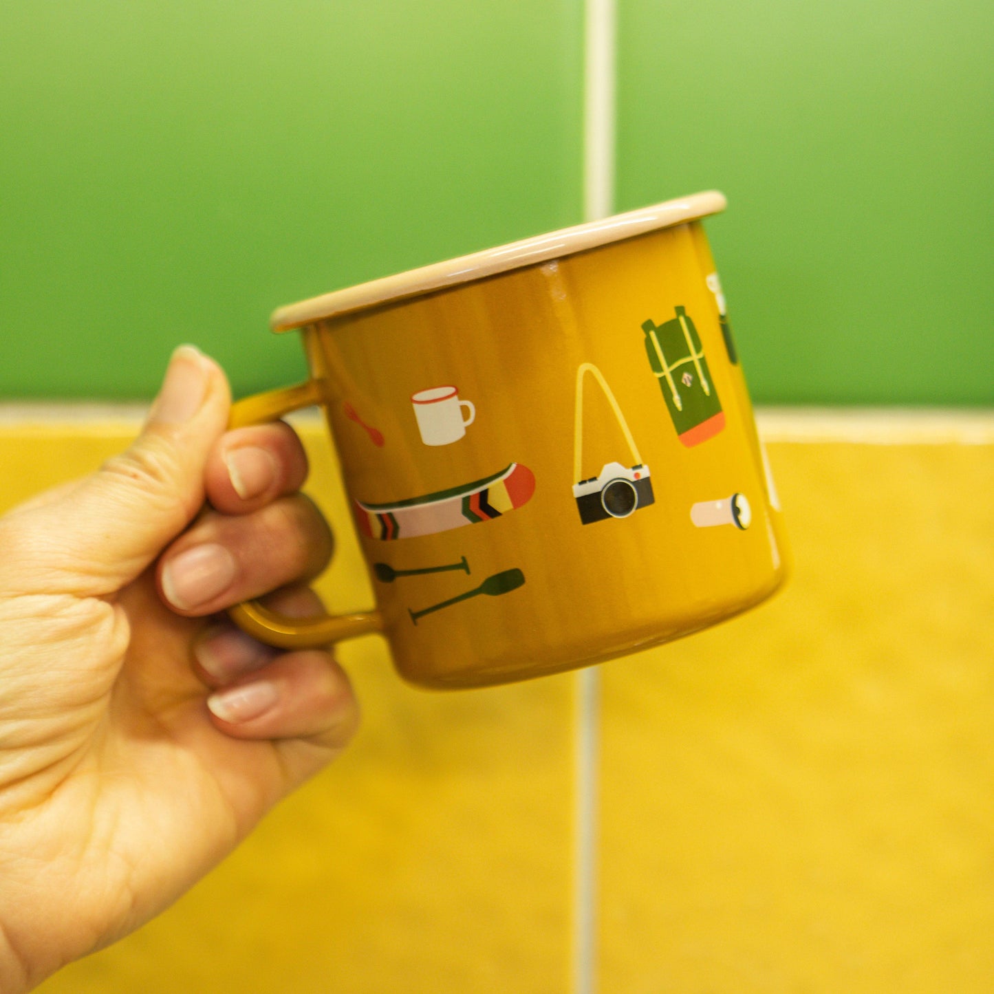 “Camp Stuff” enamel mug