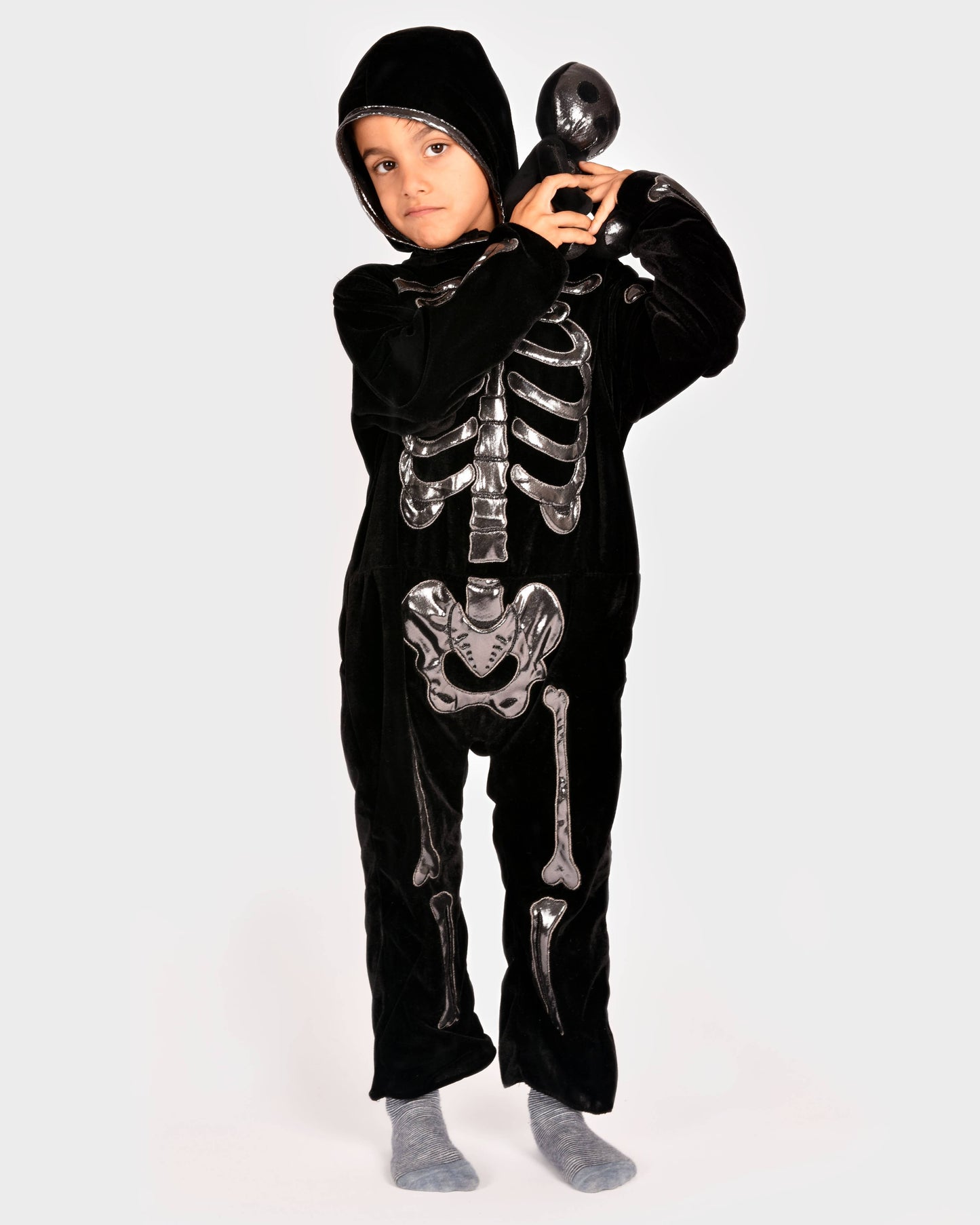 Deluxe Skeleton Costume 110 cm for children aged 4-5 years