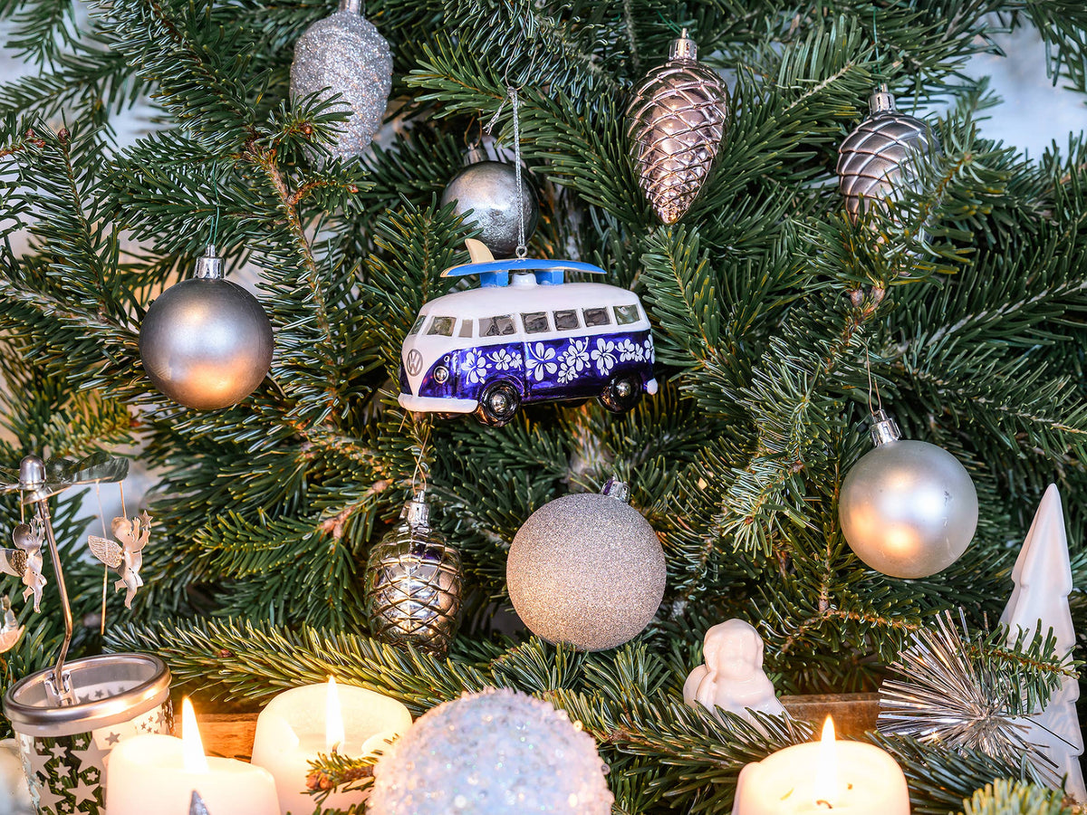 Decorazione natalizia in vetro VW T1 Bus Surf Edition