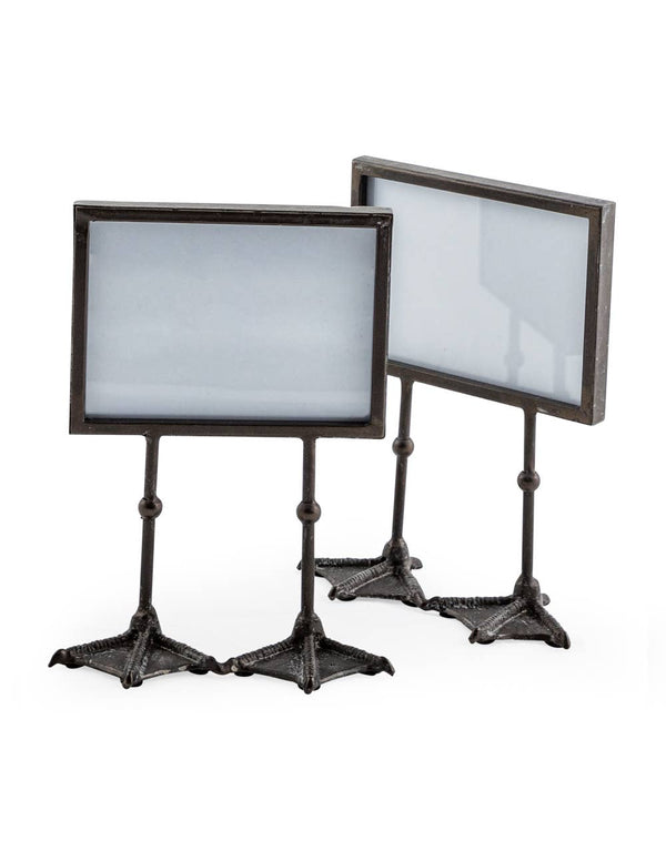 Pair of black duck feet landscape photo frames