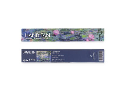 Éventail en bambou avec motif Nymphéas de Monet