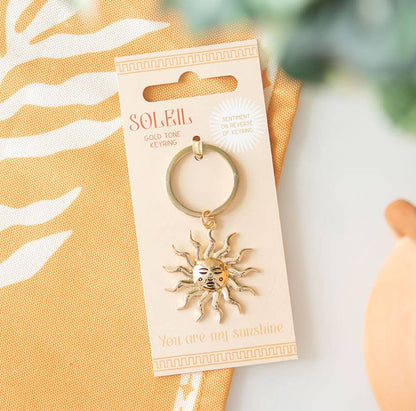 Golden Sun Keychain "You are my Sunshine"