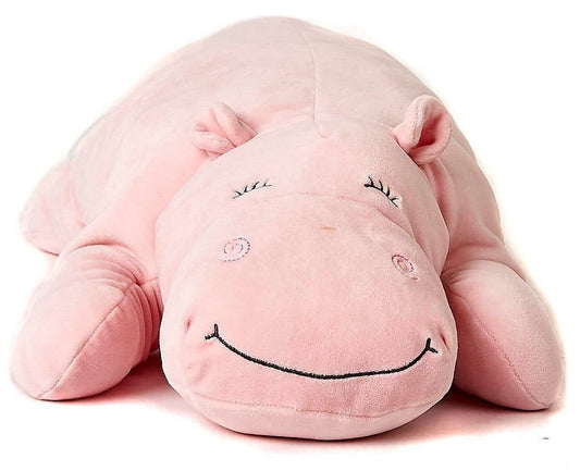 Cushion - pink hippopotamus - ultra soft - cuddly toy/plush