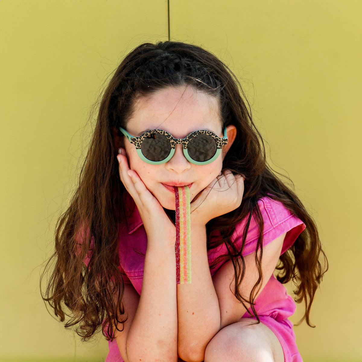 Occhiali da sole per bambini - Categoria 3 - Leopardo verde