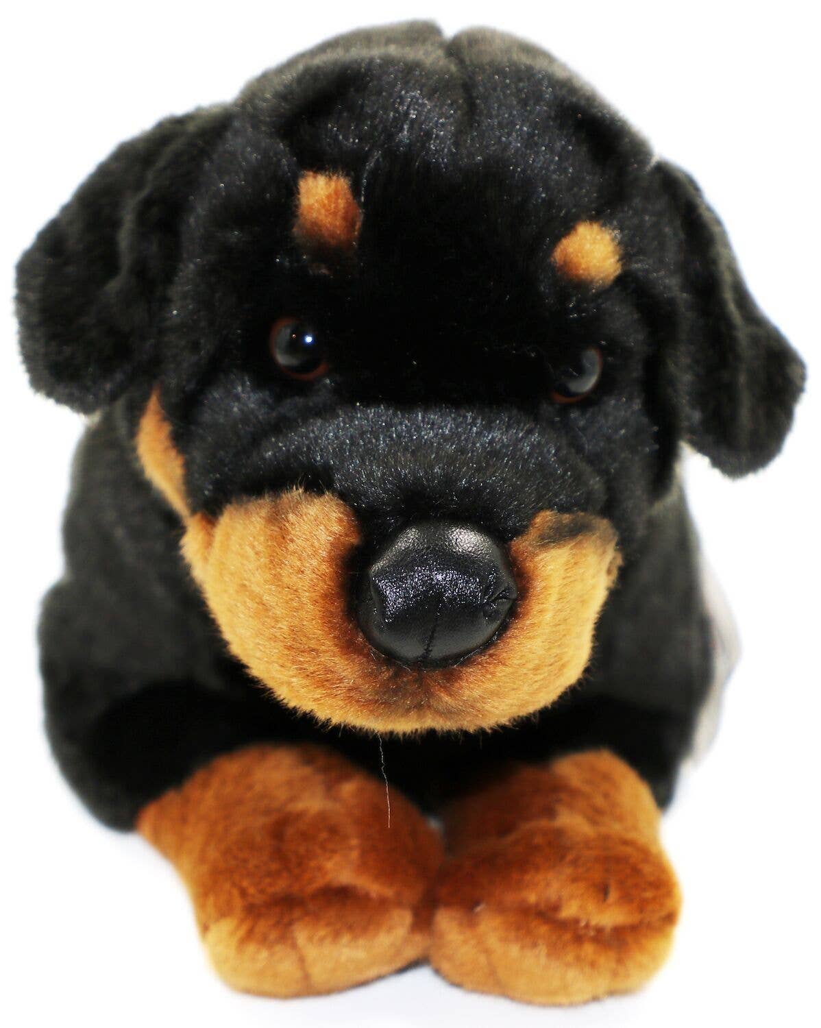 Lying Rottweiler plush toy