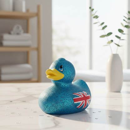 Union Jack Duck - Blue Glitter