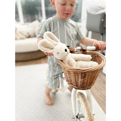 Petit lapin en peluche souple blanc