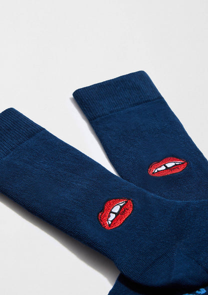 BeLips Embroidery - 100% Organic Cotton Socks