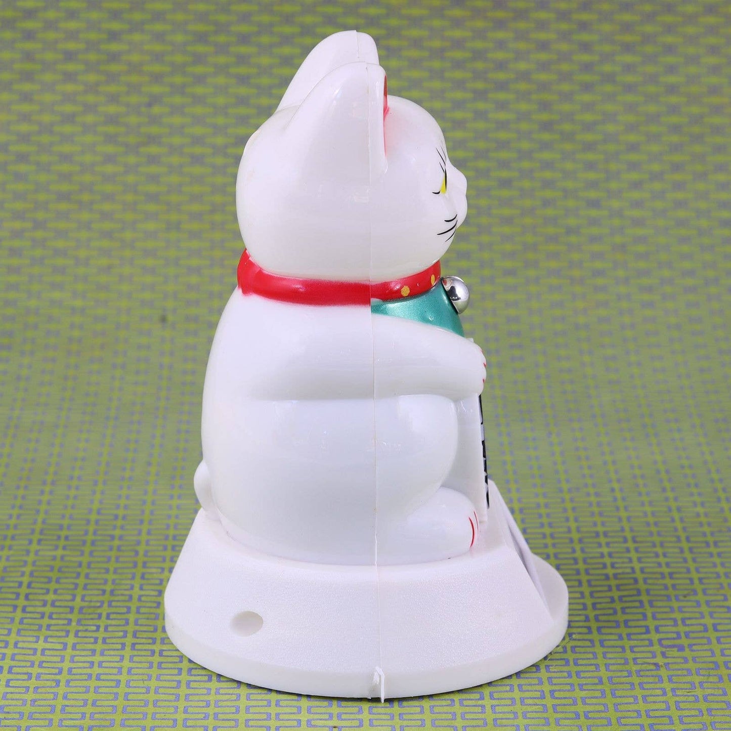 Solar lucky white cat 12cm