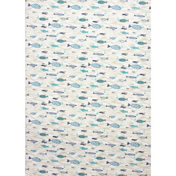 Shoaling Fish Tea Towel 71 x 51 cm