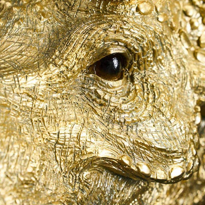 Triceratops Cera Gold wall light, resin, 31.5 x 28.5 cm