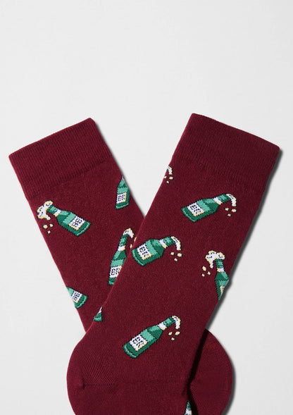 BeBeer Burgundy - Chaussettes 100 % coton biologique: Burdeos / 36/40