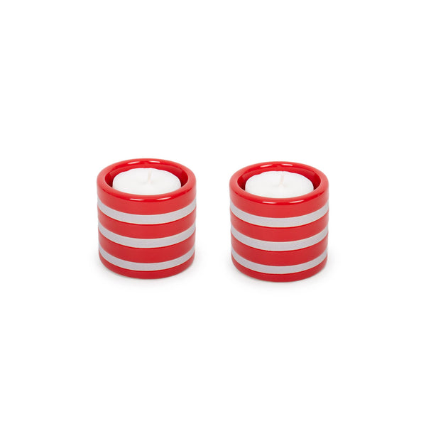 Lot de 2 Bougeoirs en Céramique Tropicale Helio Ferretti Vue 2