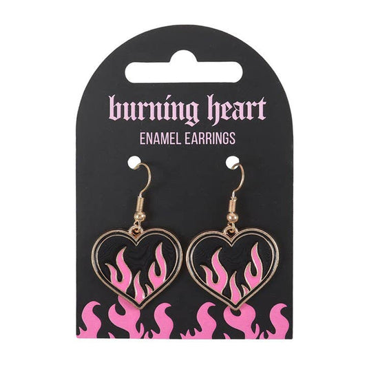 Fiery Heart Earrings