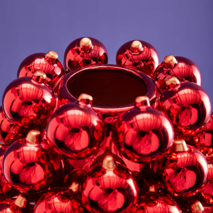 Christmas Ball Vase, Red