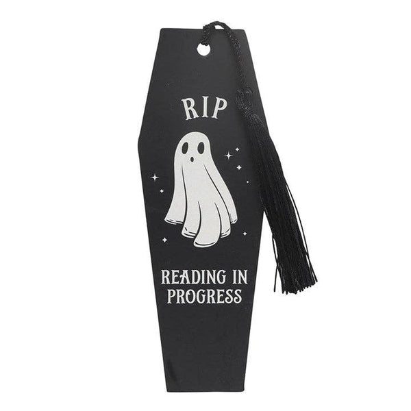 RIP Now Reading Coffin Ghost Bookmark