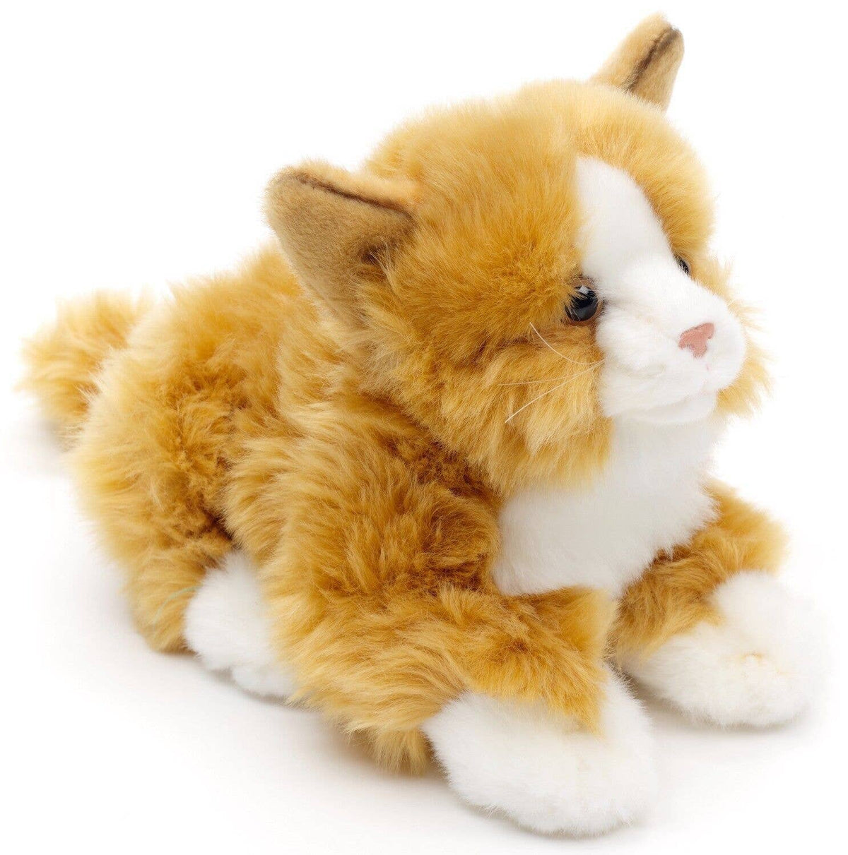 Brown reclining cat plush