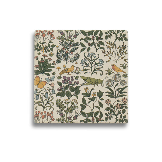 ACS Voysey Apothecary's Garden Ceramic Coaster
